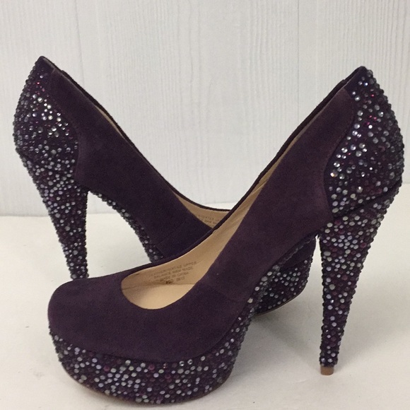 Enzo Angiolini Shoes - Enzo Angiolini Purple Rhinestone platform Sz 5.5